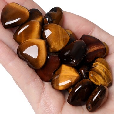 10 PCS 0.8 * 0.8 Inches Thicken Heart Crystals Amethyst Natural Healing Crystal Polished Hearts Carved Stones Rose Quartz Palm Gemstones Reiki Energy Balancing Worry Stone Meditation Love Gift