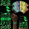 100 Pcs Glow in The Dark Bandage for Kids Cute Breathable Waterproof Neon Bandages for Girls Boys Children Toddlers Adhesive Flexible Wrap for Cuts, Scrapes, Wounds(Dinosaur)