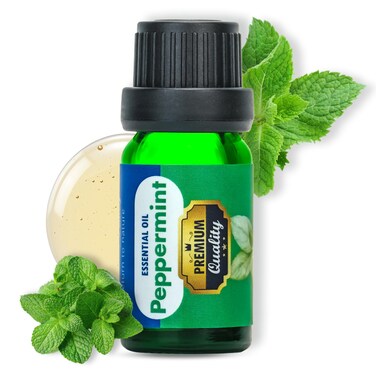 100% Pure Essential Oils for Diffusers, Home Care, Car, Hair &amp; Massage, Candle Making Scents, Fragrance, Aromatherapy, Humidifiers, Gifts - 10 ml (0.33 oz) (10ml/(0.33 oz), Peppermint)