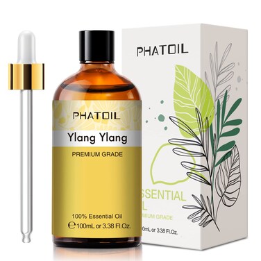 100ML Ylang Ylang Essential Oil, Premium Essential Oils for Diffuser, Humidifier, 3.38fl.oz Scented Oils for Soap, Candle Making