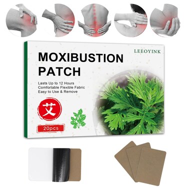 100PCS Moxibustion Patches - Natural Mugwort Patch for Blood Circulation, Effective Relief for Shoulder, Neck, Waist, Leg, and Knee Discomfort,Pure Nature Moxa Sticker