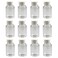 10PCS 200ML / 6.8oz Empty Refillable Square Bottles Plastic Portable Solid Powder Bottles Holder Storage Container Case Box (White)