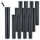 12 Pack 116mm Black King-Size Plastic Open Cap Tube with Pop Top Caps Child Resistant Waterproof Storage Tube Proof Container Sealing Plastic Protect Tube Holder BPA Free