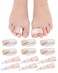 12 Pack Fabric Hammer Toe Correctors, Hammertoe Straightener, Reusable Toe Buddy Wrap Protective Broken Toe Wraps, Toe Splint for Broken Toe, Crooked toes, Bent Toes