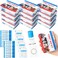 12 Set Mini First Aid Kit Bulk Mini Portable Travel Kit Resistant Case for Convenience First Aid 12 Pack Boxes of 26 Items Each for Minor Cut Scrape Hike Car Home School Office Sports