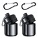 2 Pack Ear Plug Carrying Case Keychain, Waterproof Metal Earplug Case with Carabiner for Ear Plugs, Small Travel Pill Organizer Loops Ear Plugs Case Keychain Container Holder