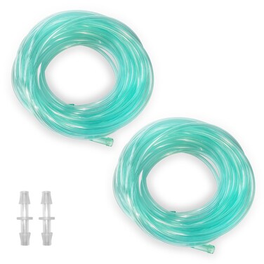 2 Pack, Each 32.8 ft (10 Meter) Long Oxygen Tubing   Air Tubing, Universal Interface, with Connector