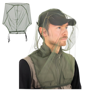 2 Packs Mosquito Head Net Mesh, Bug Net for Head Better Sealing Face Neck Mask Suitable for All Seasons (Black)
