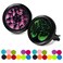 2 Pcs Car Diffuser Vent Clips, Car Automotive Air Fresheners Essential Oil Car Diffuser Clip 30mm Stainless Steel Black Locket with 24 Felt Pads (Tree and Flower)