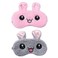 2 Pcs Cartoon Rabbit Sleep Eye Masks Blackout Sleep Masks Plush Sleeping Masks for Travel, Sleeping, Shift Work, Lunch Break
