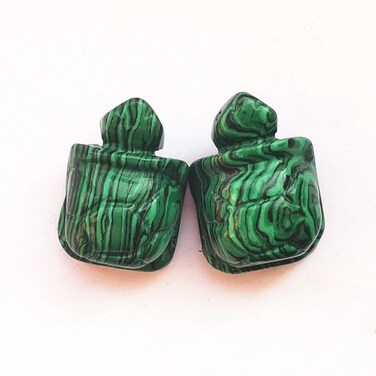 2 Pcs Synthetic Malachite Crystal Tortoise Crystals and Healing Stones, 1.5 Inches Reiki Pocket Gemstone Figurines Room Decor Gemstone