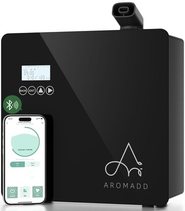 2025 Upgraded 3500 Sq.Ft Smart Scent Machine - HVAC System, Whole House Aroma &amp; Hotel Collection Diffuser, Waterless Essential Oil Diffuser for Home, Office, 600ML Capacity, Cold Air Tech (White)