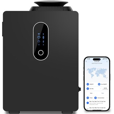 2025 Upgraded HVAC Scent Diffuser Machine, WiFi Control, Coverage 6000 Sq.Ft, Scent Air Machine for Home 1000ML, Waterless Cold Air Aromatherapy Essential Oil Hotel Scent Diffuser for Large Room