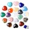 20PCS Hearts Healing Crystals Stones Love Natural Shaped Crystal Tiny Pocket Chakra Reiki Rose Quartz Amethyst Gemstones Heart Palm Polished Set Bulk Balancing Cute Valentine Gifts for Women