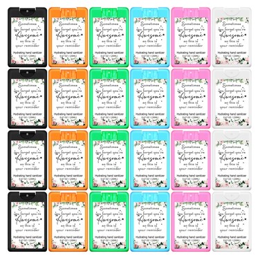 24 Pack Thank You Hand Sanitizer Spray Bulk Appreciation Travel Size Hand Sanitizer Spray Christmas Mini Hydrating Hand Sanitizer Pocket Spray Gifts for Coworker Staff Teacher Holiday Favor