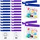 24 Pieces Pill Pouch Bags Zippered Set Reusable Translucent Medicine Organizer Sealing Travel Plastic Bags with Slide Lock for Storage(Purple, Blue)