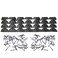 28 pcs Heel Plates Shoe Heel Taps Rubber Tips Sole Heel Repair Pad Replacement with Nails, Black, Large
