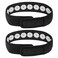 2Pcs Head Wrap Comfortable Acupuncture Massage Belt Headband Head Massager Tool for migraine,migraine for Muscle (Black)
