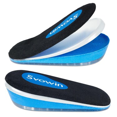 3 Layers Adjustable Heel Wedge Lift for Leg Length Discrepancies, Height Increase Insoles for Heel Pain, Achilles Tendonitis, Gel Shoe Heel Cushions Cups for Men and Wowen(Large)