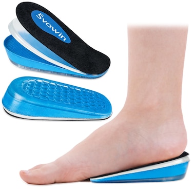3 Layers Adjustable Height Increase Insoles, Heel Lift Inserts for Leg Length Discrepancies and Achilles Tendonitis, Heel Cushion Cups for Heel Pain, Heel Spur, Men and Women (Small)