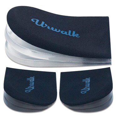 3 Layers Adjustable Supination &amp; Over-Pronation Corrective Shoe Inserts, Medial &amp; Lateral Heel Wedge Insoles for Foot Alignment, Knee Pain, Bow Legs, Osteoarthritis (Black - Small)
