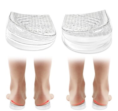 3 Layers Adjustable Supination Overpronation Insoles, Anti-Slip Medial Lateral Heel Wedge Insoles for Foot Alignment, Knee Pain, Bow Legs, Osteoarthritis (Clear, S: W 4-7.5/ M 6-7)