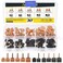 30 Pairs 5 Sizes High Heel Replacement Tips Pin Kit, 9/10/11/12.5mm 2 Pins Diameter U Shape Dowels Heel Tips Shoes Heel Repair for Women(Apricot &amp; Black)