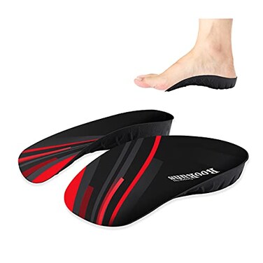 330+ lbs Plantar Fasciitis 3/4 Length Insoles, High Arch Support Orthotic Inserts for Women &amp; Men, Flat Feet, Over-Pronation, Pain Relief for Walking Standing Running Heavy Duty Strong Support M