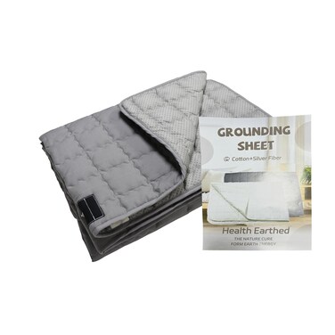 34.2"x50" Grounding Mat with 15ft Grounding Cord, Earth Sheet for Stress Relief, Pain Management &amp; Better Sleep, Premium Grounding Blanket for Natural Wellness