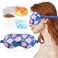 3in1 Heated Cold Eye Mask Silky Sleep Mask with Cooling Gel &amp; Microwavable Heating Flaxseed Pad Warm Compress for Dry Eyes Sleeping Women Beauty Blindfold for Migraine Puffy Swollen