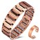 3X Copper Bracelet for Men Triple Ultra Strength Magnet Pure Copper Magnetic Bracelet &amp; Ring Set with Adjustable Sizing Tool