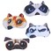 4 Cute Pieces of Animal Sleep Eye mask, Sleep Dog Eye Mask Soft Eye mask, Adjustable Band, Suitable for Men and Women