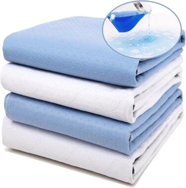4 Pack Bed Pads for Incontinence Washable 28" x 36",Waterproof Bed Pads,Adult Washable Incontinence Bed Pads for Adults,Dog,Kids