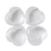4 Pcs Natural Rock Quartz Love Heart Pocket Stone Healing Chakra Worry Stone(1 Inch)