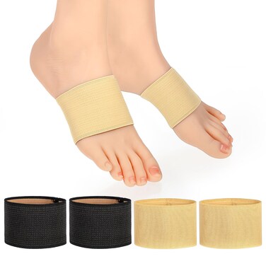 4 Pcs Plantar Brace Compression Bands Copper Arch Support Sleeves Sturdy Arch Support Braces Copper Infused Wrap Straps Arch Support Bands For Women Men Foot Care Flat &amp; Fallen Arches High Arch