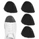 4 PCS Shoe Filler Inserts - Adjustable Shoe Size Reducer, Toe Inserts, Cushion Pad for Women, Men, Boot, High Heel, Flat Sneakers (Black)