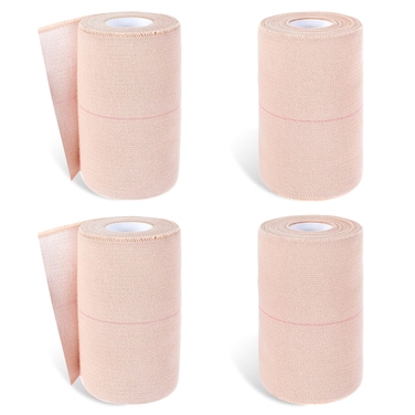 4 Rolls Self Adhesive Athletic Tape Elastic Bandage Wrap Flexible Wrist Ankle Tape Breathable Stretch Bandages for Pets, Sports, Gymnastics, Wrist, Knee and Ankle Sprains (4 Inch x 5 Yard)