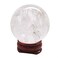 40 mm Rock Quartz Healing Crystal Ball, Home Decoration Fengshui Divination Sphere with Wood Stand