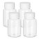 4Pcs Clear Pill Bottles, 80ml Empty Plastic Medicine Bottles, Reagent Bottle with Caps, Small Travel Pill Case, Chemical Containers for Liquid Solid Powder