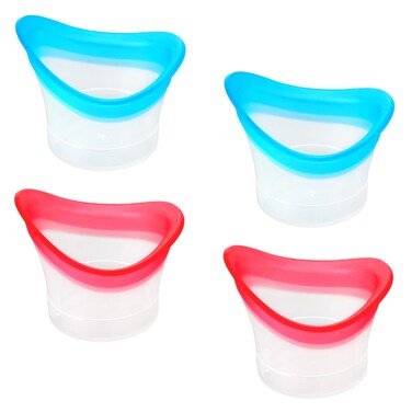 4Pcs Eye Wash Cup Eye Wash Bath Kit Silicone Eye Cleaning Cup for Eye Rinse Portable Eye Care Tool Eye Cleaner for Quick Relief Tired Eyes Cleaning Eye Dust Makeup Irritants