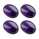 4pcs Natural Healing Crystal Thumb Stones Set for Anxiety Relief Healing Oval Gemstones Pocket Worry Stones Bulk for Stress, Therapy and Relaxation, Amethyst