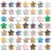 50 Pcs Star Shaped Crystals Rock Bulk 0.8 Inch Small Polished Assorted Worry Stones Mini Gemstones for Meditation Energy Reiki Mood Balancing DIY Little Amethyst Jewelry Gifts(Lovely)