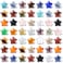 50 Pcs Star Shaped Crystals Rock Bulk 0.8 Inch Small Polished Assorted Worry Stones Mini Gemstones for Meditation Energy Reiki Mood Balancing DIY Little Amethyst Jewelry Gifts(Retro)