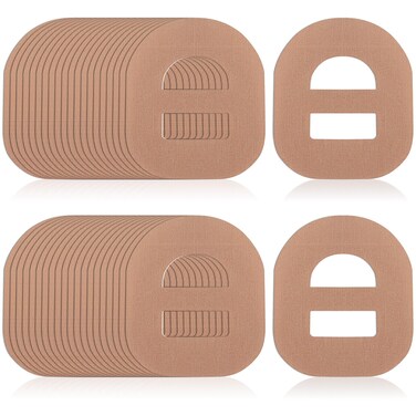 50 PCS-Adhesive Patch for Omnipod, Pre-Cut Shower Waterproof Adhesive Tape, Split Backing Long Fixation for Your Glucose Monitor Sensor