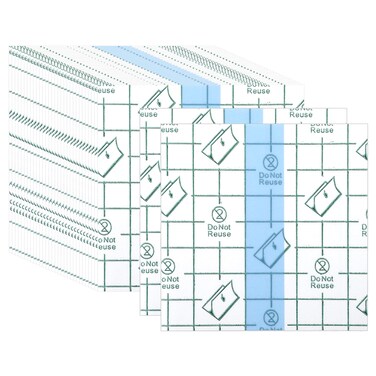 50 Sheets Transparent Bandage Waterproof Stretch Adhesive Bandages, Tatto Cover Up Tape Transparent Film Dressing Waterproof Wound Cover for Tatto Shower Swimming Shield (3.1 x 3.1 Inch)