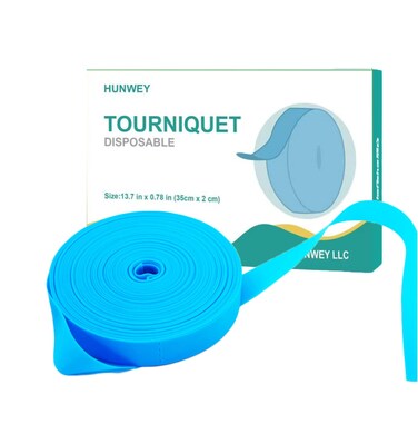 50pc- Medical Tourniquet Fist Aid Tourniquets for Travel First Aid Kit Training Blood Drawing (50 pc)