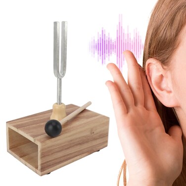 512 Hz Tuning Fork with Resonance Box, Singing Ton Tuning Set with Silicone Hammer, for Healing Musical Instrument and Stress Reliever Healing Tuning Fork