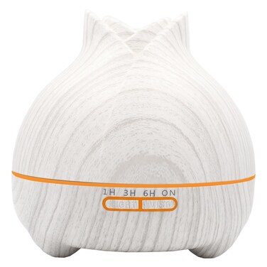 550ML White Essential Oil Diffuser, Cool Mist Humidifier with Ambient Light, Upgrade Ultrasonic Vaporizer Diffuser for Large Room Office Hotel, Aromatherapy Diffuser with Timer and Waterless Auto-Off