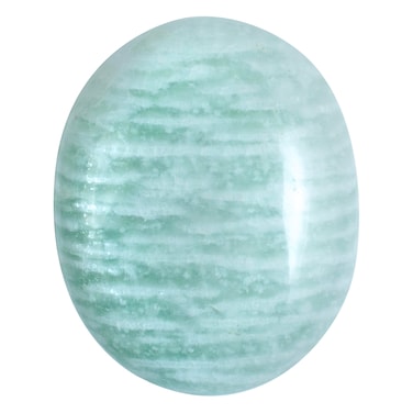 55-60mm Amazonite Palm Stone and Crystal - Natural Body Chakra Balancing Worry Stone Large Oval Palm Stone Chakra Healing Hand Carved Pocket Massage Stone Reiki Polished Stone Massage Spa Energy Stone