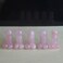 5pcs Mini Carved Gemstone Crystal Man genital Penis Testicle Figurine Lovely Pocket Stone 1'' (Rose Quartz)